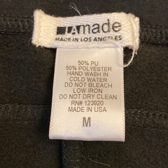 $128 LA MADE x Revolve | Croft Vegan Leather Black legging pant skinny women’s M - Picture 6 of 7